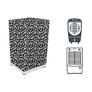 stylista cooler cover compatible for bajaj tmh36 36 liter medium tower cooler floral pattern black