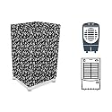 Stylista Cooler Cover Compatible for Bajaj TMH36 36 Liter Medium Tower Cooler Floral Pattern Black