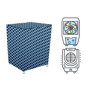 stylista cooler cover compatible for hindware snowcrest 100 liter desert cooler check blue