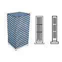 Stylista Cooler Cover Compatible for Hindware Snowcrest Arctic 90 Liter Tower Cooler Check Blue