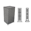 Stylista Cooler Cover Compatible for Hindware Snowcrest Arctic 90 Liter Tower Cooler Check Grey