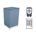 Stylista Cooler Cover Compatible for Hindware Snowcrest 23 Liter Medium Tower Cooler Check Blue