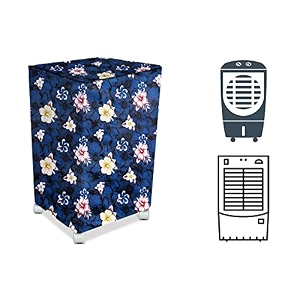 stylista cooler cover compatible for orient electric aeroquid cp1701h 17 liter medium tower cooler floral pattern blue