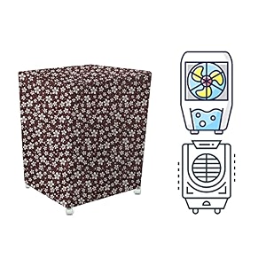 stylista cooler cover compatible for orient electric cd8501h 85 liter desert cooler floral pattern brown