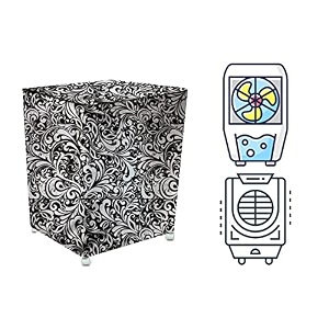 stylista cooler cover compatible for orient electric cd5003h 50 liter desert cooler floral pattern black