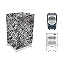 Stylista Cooler Cover Compatible for Orient Electric Knight CD7002HR 70 Liter Medium Tower Cooler Floral Pattern Black