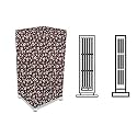 Stylista Cooler Cover Compatible for Orient Electric Arista CT5402H 54 Liter Tower Cooler Floral Pattern Brown