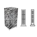 Stylista Cooler Cover Compatible for Orient Electric CP3001H 30 Liter Tower Cooler Floral Pattern Black