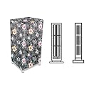 Stylista Cooler Cover Compatible for Orient Electric CP3001H 30 Liter Tower Cooler Floral Pattern Grey