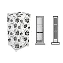 Stylista Cooler Cover Compatible for Orient Electric CP3001H 30 Liter Tower Cooler Floral Pattern White
