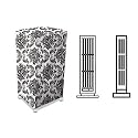 Stylista Cooler Cover Compatible for Orient Electric CP3001H 30 Liter Tower Cooler Floral White &amp; Black