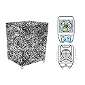 Stylista Cooler Cover Compatible for Orient Electric CD8501H 85 Liter Desert Cooler Floral Pattern Black