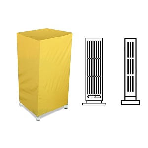 stylista cooler cover compatible for symphony diet 3d - 55i 55 liter tower cooler yellow color