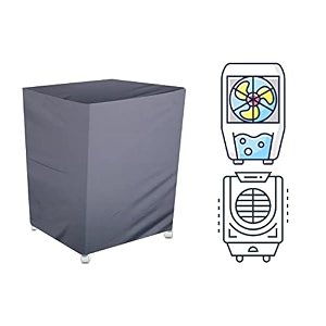 stylista cooler cover compatible for symphony touch personal 80 liter desert cooler grey color