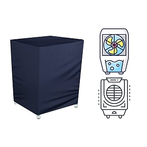 stylista cooler cover compatible for symphony winter 80xl 80 liter desert cooler blue color