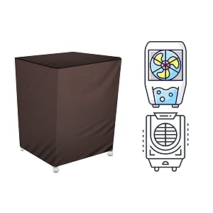 stylista cooler cover compatible for symphony winter 80 xl i 80 liter desert cooler coffee color