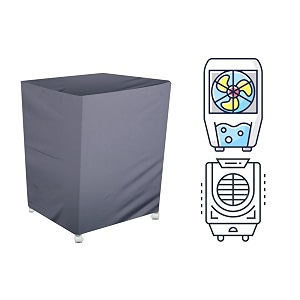 stylista cooler cover compatible for symphony winter 80 xl i 80 liter desert cooler grey color