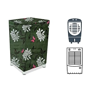 stylista cooler cover compatible for voltas 4810083 52 liter medium tower cooler petals pattern green