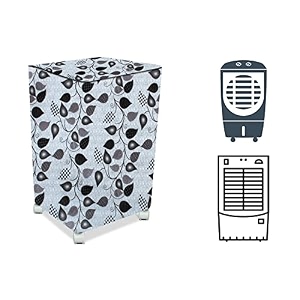 stylista cooler cover compatible for voltas 4810083 52 liter medium tower cooler petals pattern grey