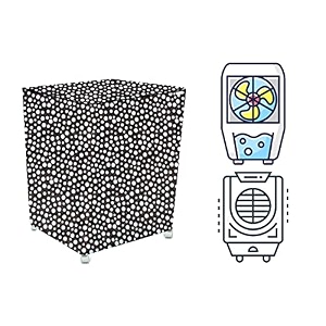 stylista cooler cover compatible for voltas grand 72 72 liter desert cooler polka dot pattern black