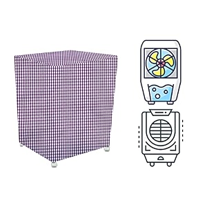 stylista cooler cover compatible for voltas jetmax 70 liter desert cooler pin check pattern voilet