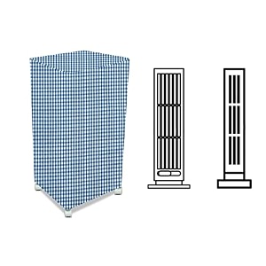 stylista cooler cover compatible for voltas vm t35mh 35 liter tower cooler pin check pattern blue
