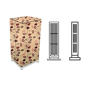 stylista cooler cover compatible for voltas vm t35mh 35 liter tower cooler petals pattern yellow
