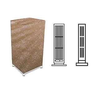 stylista cooler cover compatible for voltas vm t35mh 35 liter tower cooler pin check pattern brown