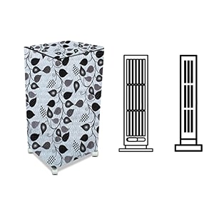 stylista cooler cover compatible for voltas vm t35mh 35 liter tower cooler petals pattern grey