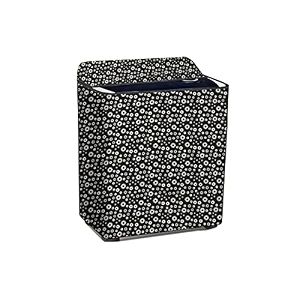 stylista polyester washing machine cover compatible for samsung 95 kg semi-automatic top loading wt95a4200ll floral pattern white