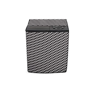 stylista polyester washing machine cover compatible for samsung 75 kg semi-automatic top loading wt75m3200lltl check grey