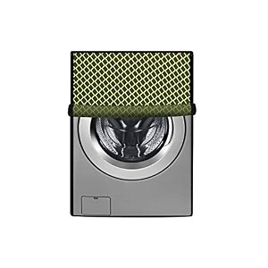 stylista polyester washing machine cover compatible for lg 7 kg fully-automatic front loading fhm1207sdm check military