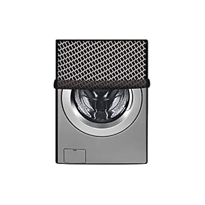 stylista polyester washing machine cover compatible for lg 9 kg fully-automatic front loading fhv1409z4m check grey
