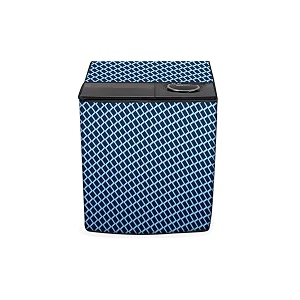 stylista polyester washing machine cover compatible for samsung 75 kg semi-automatic top loading wt75b3200gdtl check blue