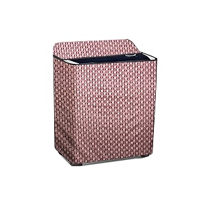 stylista polyester washing machine cover compatible for samsung 115 kg semi-automatic top loading wt11a4600rrtl basketweave pattern multicolor