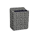 Stylista Polyester Washing Machine Cover Compatible for Samsung 9.5 Kg Semi-Automatic Top Loading WT95A4200LL, Floral Pattern White