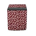 Stylista Polyester Washing Machine Cover Compatible for Samsung 6.5 Kg Semi-Automatic Top Loading WT667QPNDPGXTL, Floral Pattern Red White