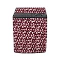 Stylista Polyester Washing Machine Cover Compatible for Samsung 7.5 Kg Semi-Automatic Top Loading WT75M3200HL, Floral Pattern Dark Brown