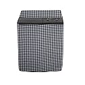 Stylista Polyester Washing Machine Cover Compatible for Samsung 8.5 Kg Semi-Automatic Top Loading WT85R4000LL, Gingham Pattern Black &amp; Grey