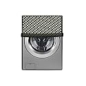 Stylista Polyester Washing Machine Cover Compatible for LG 8 KG Fully-Automatic Front Loading FHM1408BDL, Check Coffee