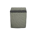 Stylista Polyester Washing Machine Cover Compatible for Samsung 8 KG Semi-Automatic Top Loading WT80B3560GY/TL, Check Coffee