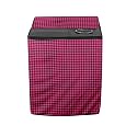 Stylista Polyester Washing Machine Cover Compatible for Samsung 8.5 Kg Semi-Automatic Top Loading WT85R4000LL, Gingham Pattern Magenta