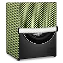 Stylista Polyester Washing Machine Cover Compatible for LG 8 KG Fully-Automatic Front Loading FHM1408BDW, Check Military