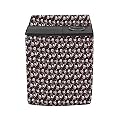 Stylista Polyester Washing Machine Cover Compatible for Samsung 7.2 Kg Semi-Automatic Top Loading WT727QPNDMWTL02, Floral Pattern Coffee Brown