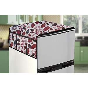 stylista refridgerator top cover suitable for gogrej rd 210e 202 liter fridge dimension wxd 65x111 cm ditzy pattern white