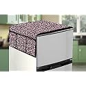 Stylista Refridgerator top Cover Suitable for Gogrej RS EONVELVET 579, 564 Liter Fridge, Dimension (WXD) 65x141 CM, Polka dot Pattern Pink