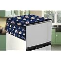 Stylista Refridgerator top Cover Suitable for Haier HED-204DS-P, 190 Liter Fridge, Dimension (WXD) 65x111 CM, Floral Pattern Blue