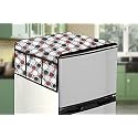 Stylista Refridgerator top Cover Suitable for Haier HED-204DS-P, 190 Liter Fridge, Dimension (WXD) 65x111 CM, Abstract Pattern mgrey
