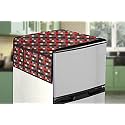 Stylista Refridgerator top cover suitable for Haier ‎HRS-682KS, 630 Liter Fridge, Dimension (WxD) 71x141 CM, Lattice Pattern Red