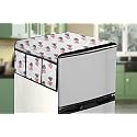 Stylista Refridgerator top Cover Suitable for Haier HEB-243GS-P, 237 Liter Fridge, Dimension (WXD) 65x111 CM, Coralheart Pattern Grey